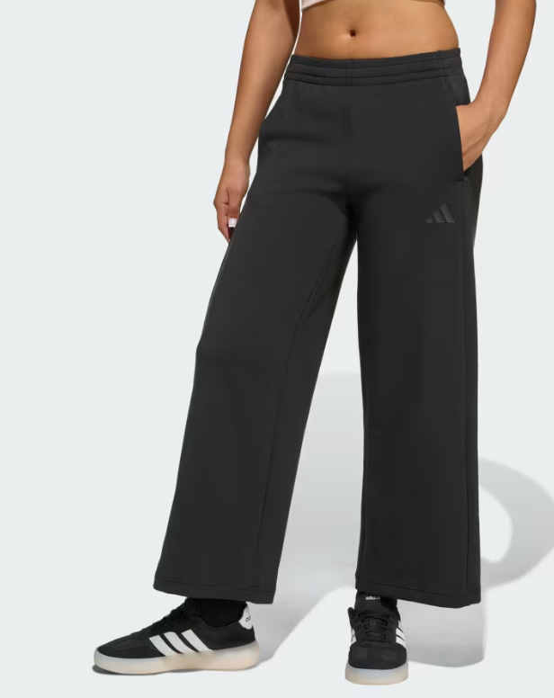 Pantalone Ragazza Adidas Future Icons 3-Stripes Wide Leg - Nero