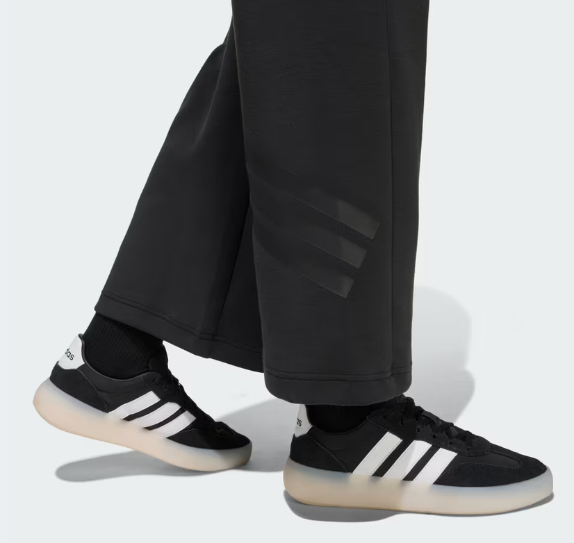 Pantalone Ragazza Adidas Future Icons 3-Stripes Wide Leg - Nero