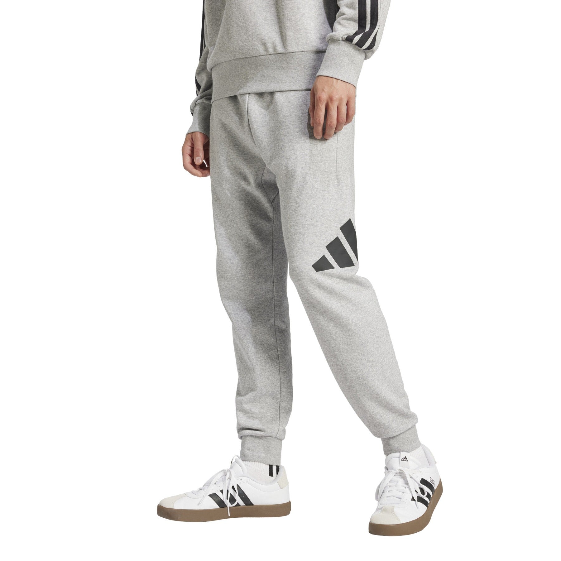 Pantalone Uomo Adidas Essentials Big Logo French Terry - Grigio