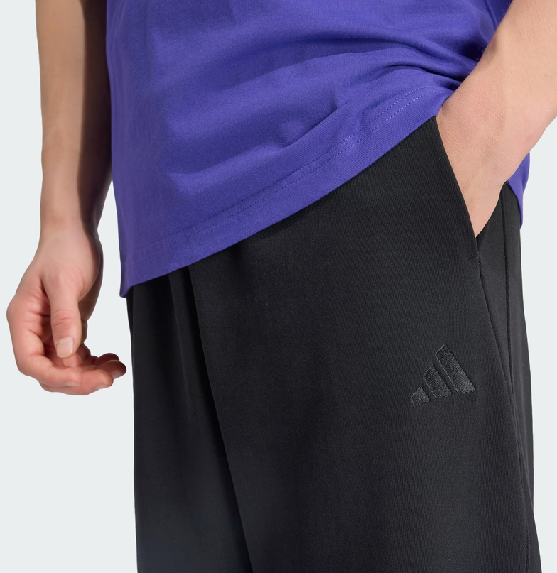 Pantalone Uomo Adidas Kit Small Logo Cuffed - Nero