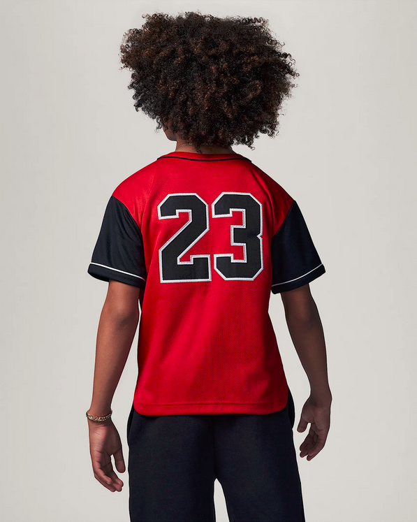 T-shirt Ragazzo Jordan Baseball Jersey - Rosso/Nero