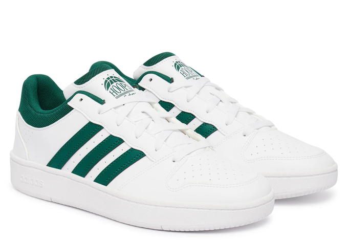 Scarpe Adidas Uomo Hoops Classic - Bianco/Verde