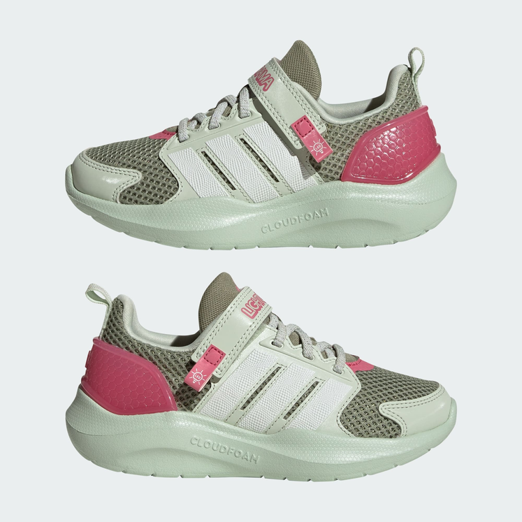 SCARPE BAMBINA ADIDAS LIGHTORAMA RNR EL C - VERDE/ROSA