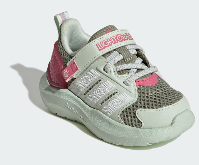 Scarpe Bambina Adidas Runner Lightorama - Verde/Rosa