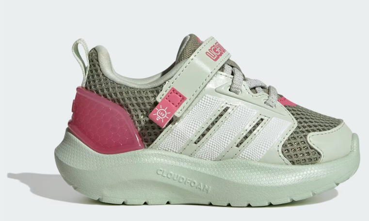 Scarpe Bambina Adidas Runner Lightorama - Verde/Rosa