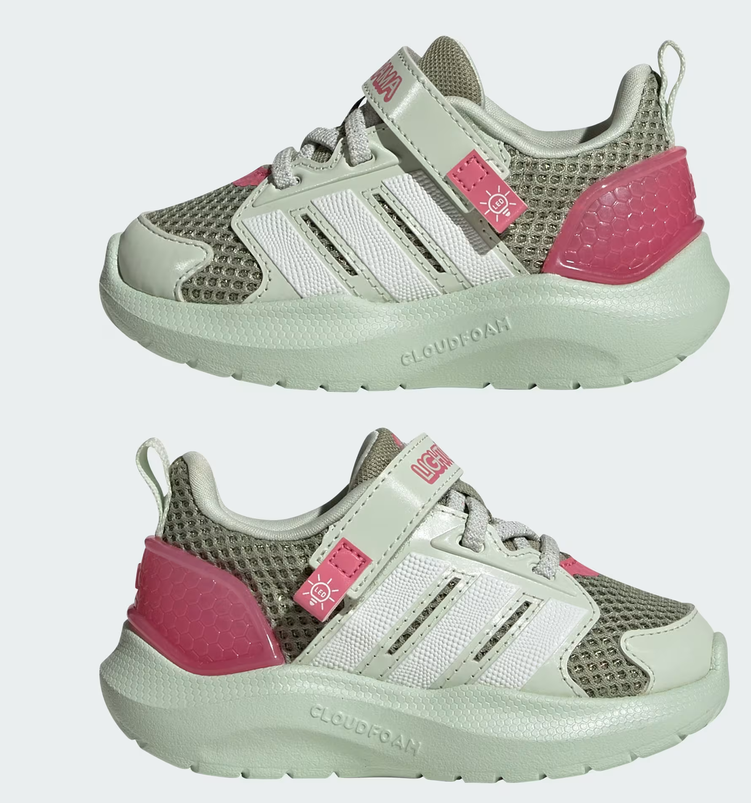 Scarpe Bambina Adidas Runner Lightorama - Verde/Rosa