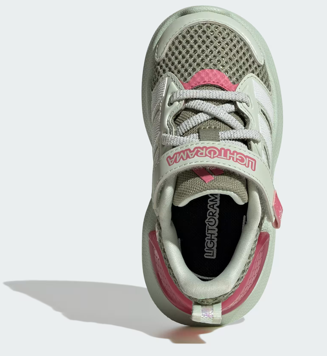 Scarpe Bambina Adidas Runner Lightorama - Verde/Rosa