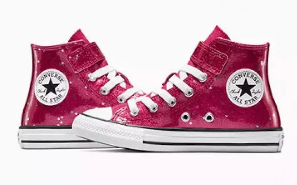 Scarpe Bambina Converse Chuck Taylor All Star Glitter Easy On - Fucsia