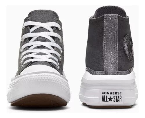 Scarpe Bambina Converse Chuck Taylor All Star Move Glitter - Nero