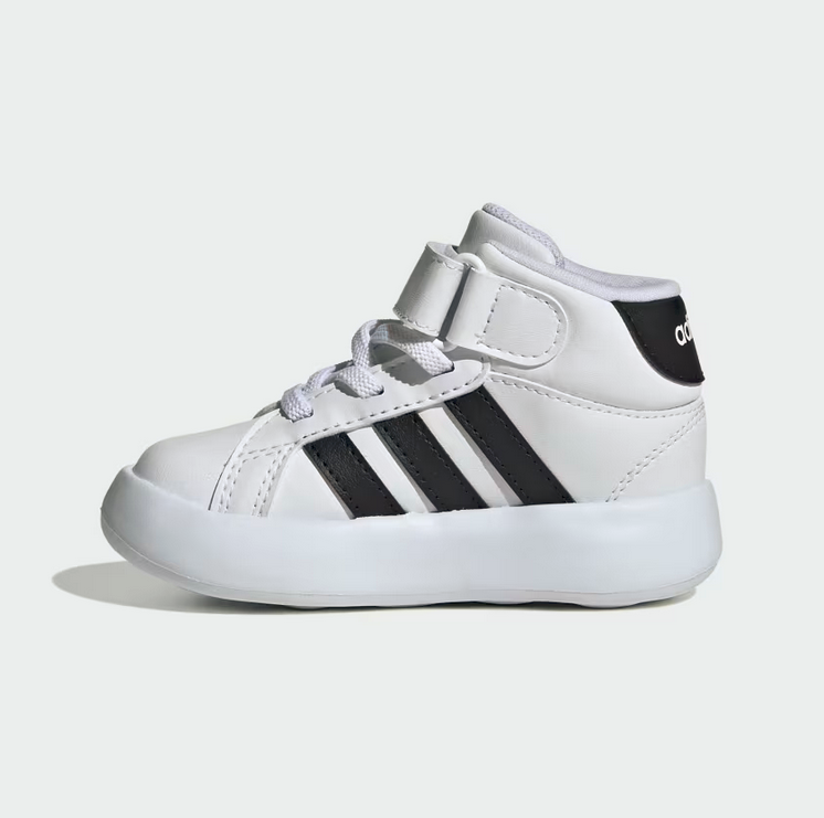 Scarpe Bambino Adidas Grand Court Mid - Bianco/Nero