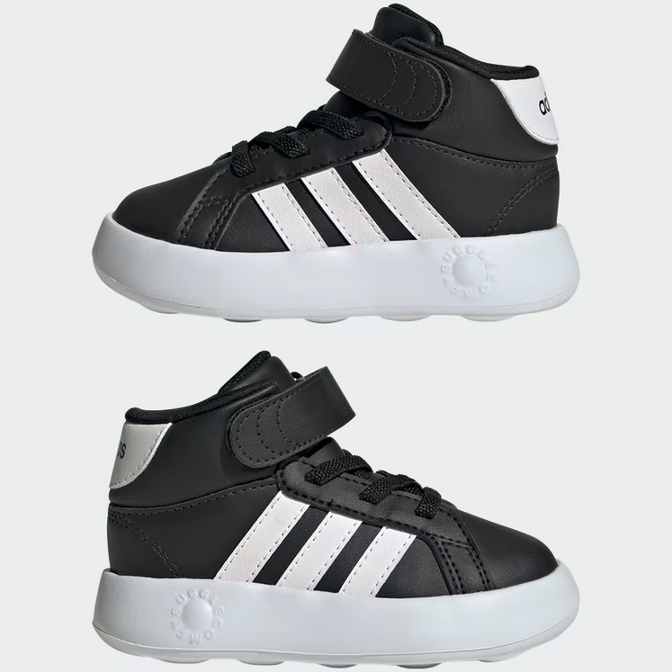 Scarpe Bambino Adidas Grand Court Mid - Nero/Bianco