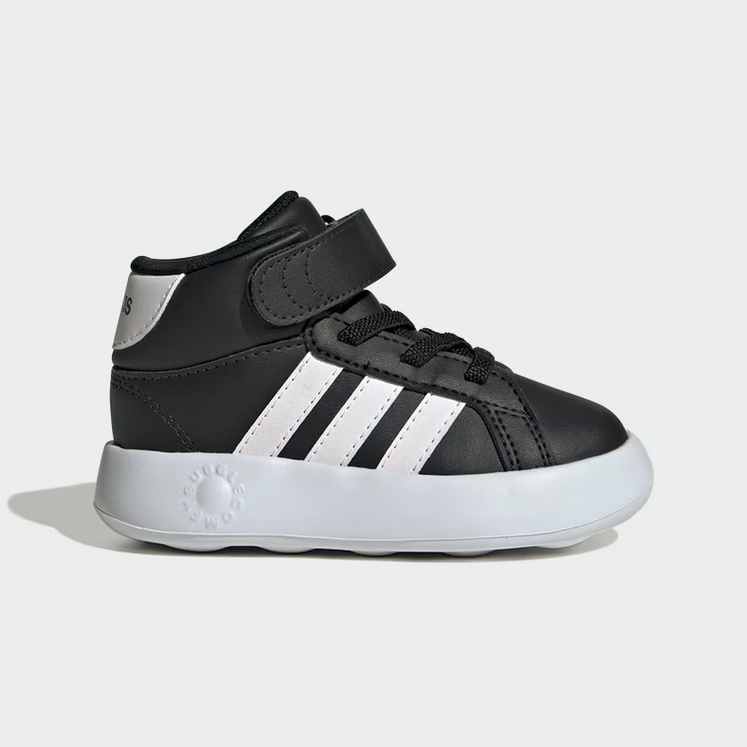 Scarpe Bambino Adidas Grand Court Mid - Nero/Bianco
