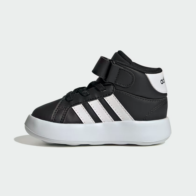 Scarpe Bambino Adidas Grand Court Mid - Nero/Bianco