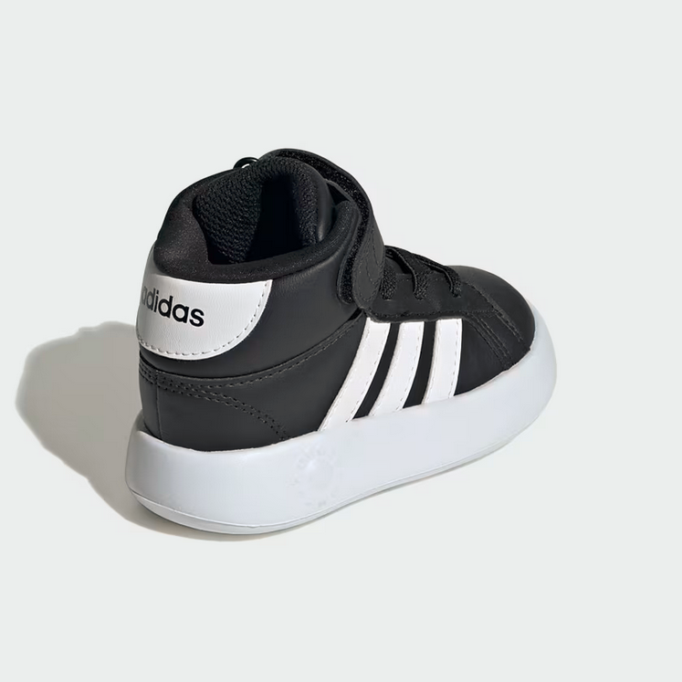 Scarpe Bambino Adidas Grand Court Mid - Nero/Bianco