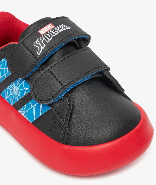 Scarpe Bambino Adidas Grand Court Spider-Man CF - Nero/Rosso