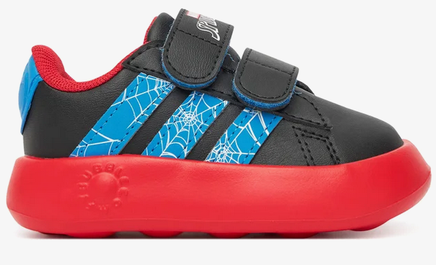 Scarpe Bambino Adidas Grand Court Spider-Man CF - Nero/Rosso