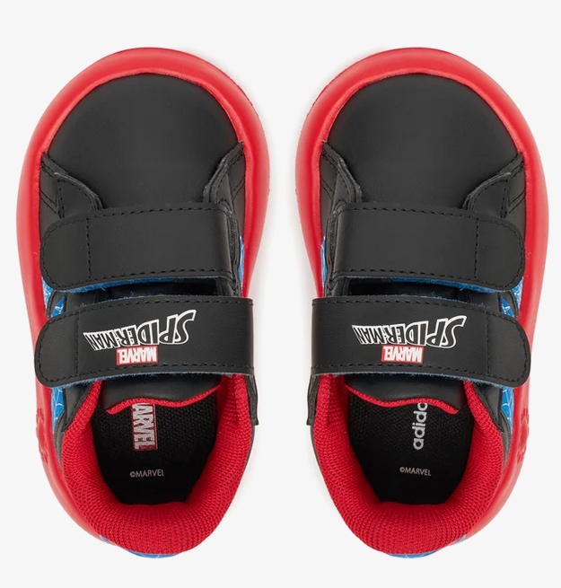 Scarpe Bambino Adidas Grand Court Spider-Man CF - Nero/Rosso
