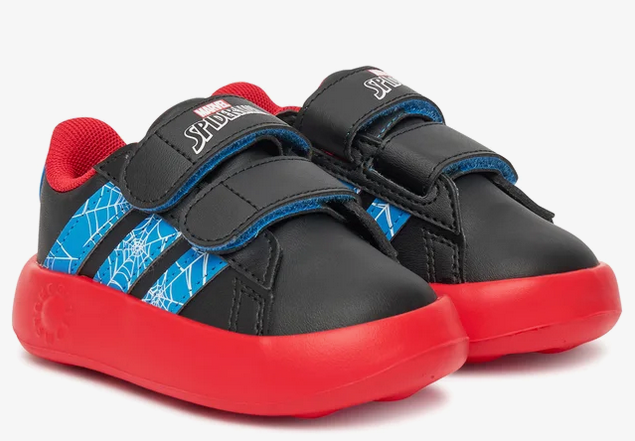 Scarpe Bambino Adidas Grand Court Spider-Man CF - Nero/Rosso