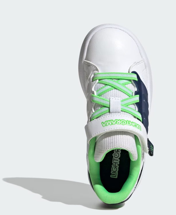 Scarpe Bambino Adidas LIGHTORAMA COURT - BIANCO/VERDE/BLU