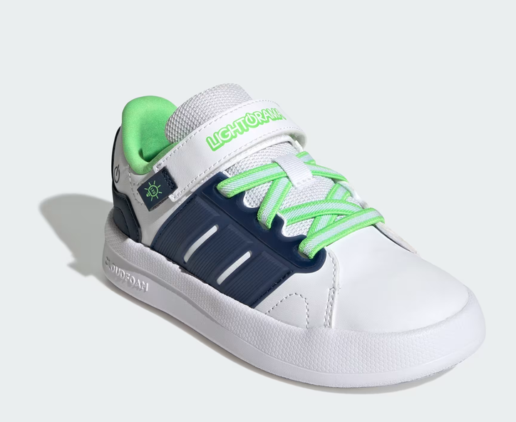 Scarpe Bambino Adidas LIGHTORAMA COURT - BIANCO/VERDE/BLU