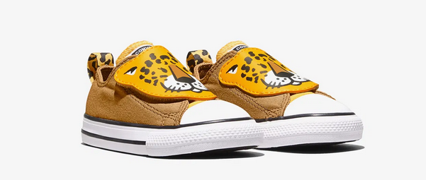 Scarpe Bambino Converse Chuck Taylor All Star One Strap Leopards Easy-On  - Marrone