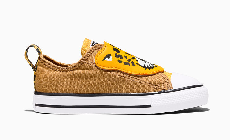 Scarpe Bambino Converse Chuck Taylor All Star One Strap Leopards Easy-On  - Marrone