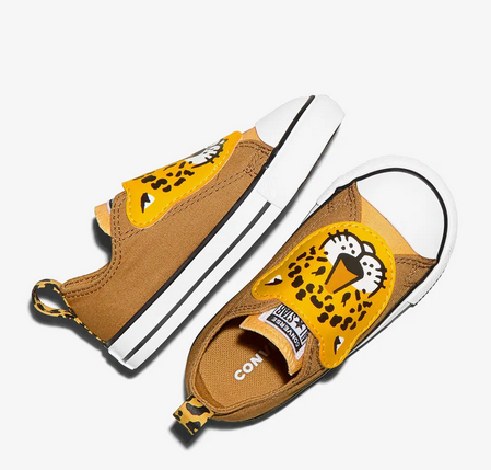 Scarpe Bambino Converse Chuck Taylor All Star One Strap Leopards Easy-On  - Marrone