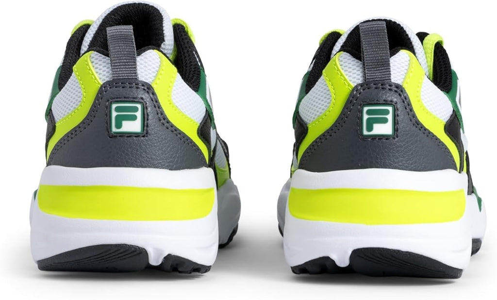 Scarpe Bambino Fila Ray Tracer - Bianco/Nero/Giallo Fluo