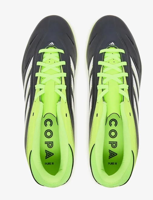 Scarpe Calcetto Uomo Adidas Copa Pure 3 Club Turf Boots - Nero/Verde Fluo