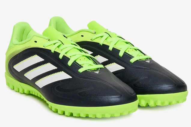 Scarpe Calcetto Uomo Adidas Copa Pure 3 Club Turf Boots - Nero/Verde Fluo