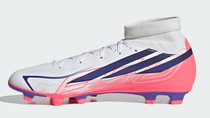 Scarpe Calcio Adidas F50 Hyperfast Club Mid - Bianco