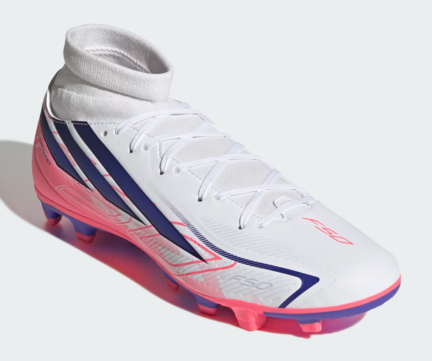 Scarpe Calcio Adidas F50 Hyperfast Club Mid - Bianco