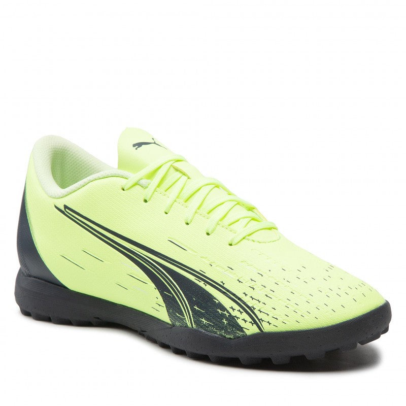 SCARPE CALCETTO PUMA ULTRA PLAY TT-PELLE-VERDE FLUO-106909-01