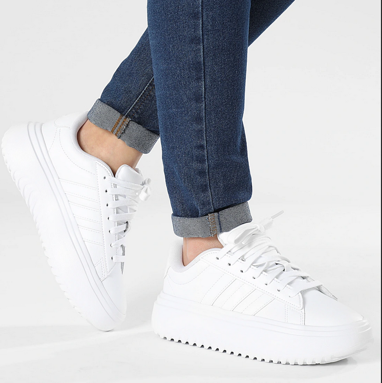 Scarpe  Donna Adidas Grand Court Plateform - Bianco