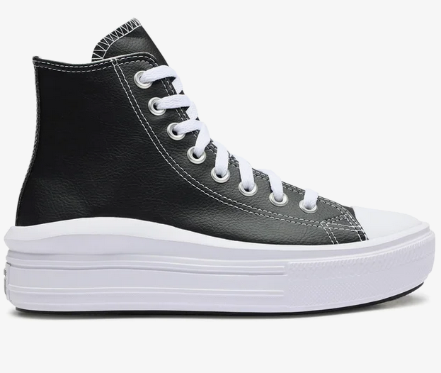 Scarpe Donna Converse Chuck Taylor All Star Move Platform Foundational Leather - Nero