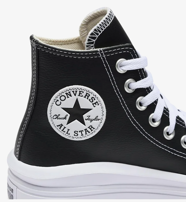 Scarpe Donna Converse Chuck Taylor All Star Move Platform Foundational Leather - Nero