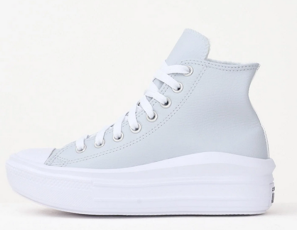 Scarpe Donna Converse Chuck Taylor All Star Move Platform Leather - Grigio