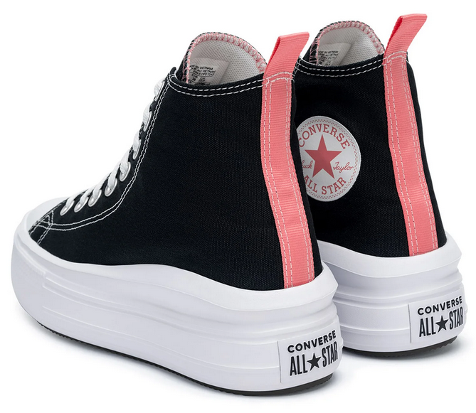 Scarpe Donna Converse Chuck Taylor All Star Move Platform - Nero/rosa