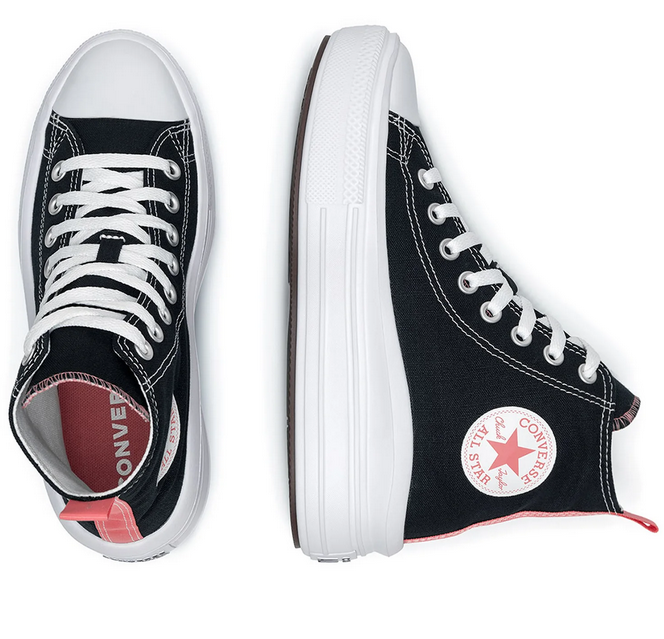 Scarpe Donna Converse Chuck Taylor All Star Move Platform - Nero/rosa
