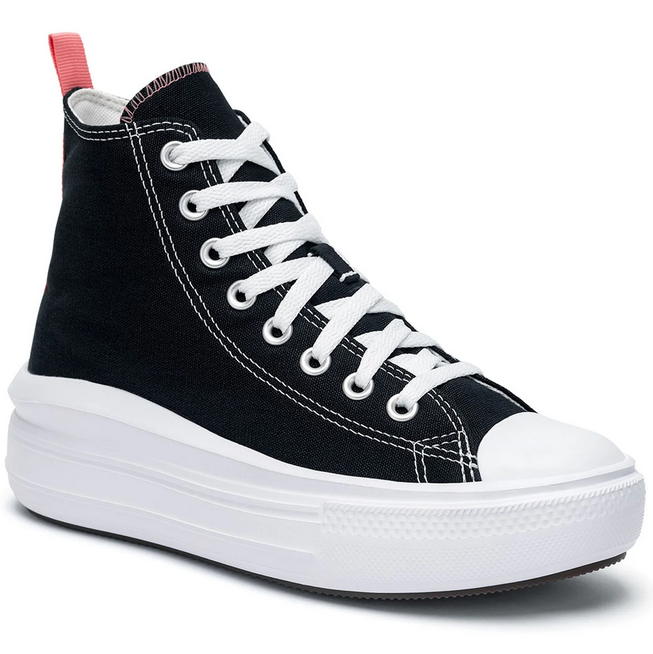 Scarpe Donna Converse Chuck Taylor All Star Move Platform - Nero/rosa