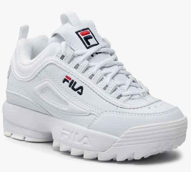Scarpe Bambino Fila Disruptor - Bianco