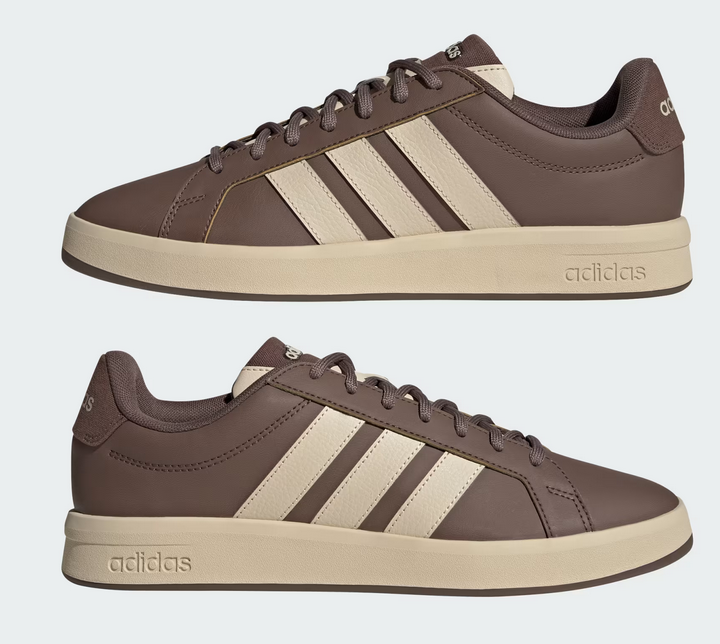Scarpe Uomo Adidas Grand Court Base 3.0 - Marrone
