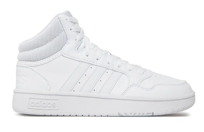 Scarpe Uomo Adidas Hoops 3.0 Mid - Bianco