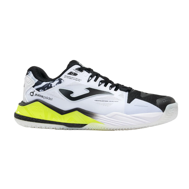 Scarpe Uomo JOMA Padel Spin 2631 - BIANCO/NERO/GIALLO