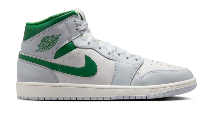 Scarpe Uomo Jordan Air Jordan 1 Mid "Pine Green" - Grigio/Verde