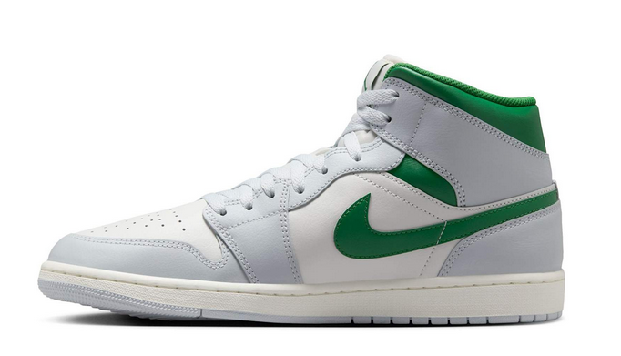 Scarpe Uomo Jordan Air Jordan 1 Mid "Pine Green" - Grigio/Verde