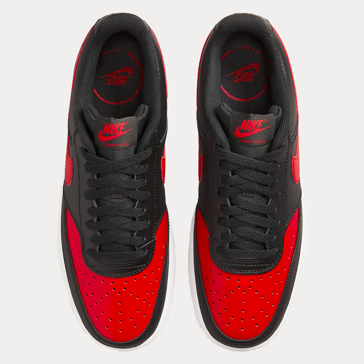 Scarpe Uomo Nike Court Vision Lo - Nero/Rosso