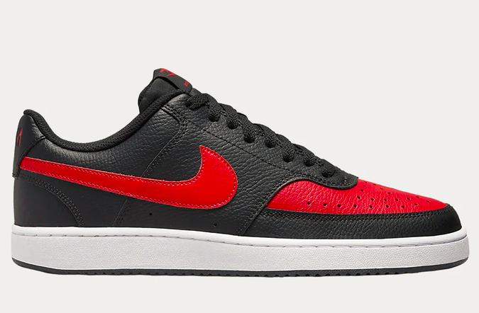 Scarpe Uomo Nike Court Vision Lo - Nero/Rosso