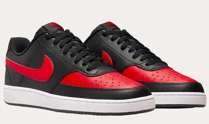 Scarpe Uomo Nike Court Vision Lo - Nero/Rosso