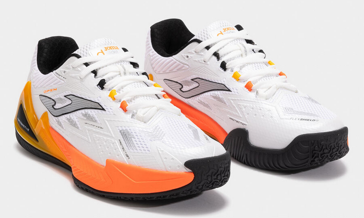 Scarpe Uomo Padel Joma Open - Bianco/Arancio